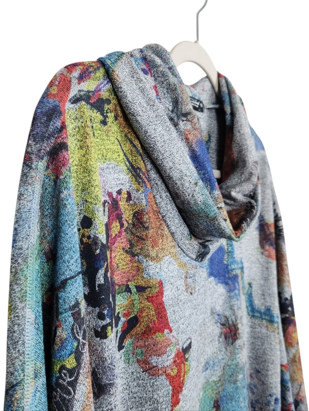 Inoah Art To Wear Lightweight Oversize Knit Poncho Womens Size XS - Picture 6 of 13